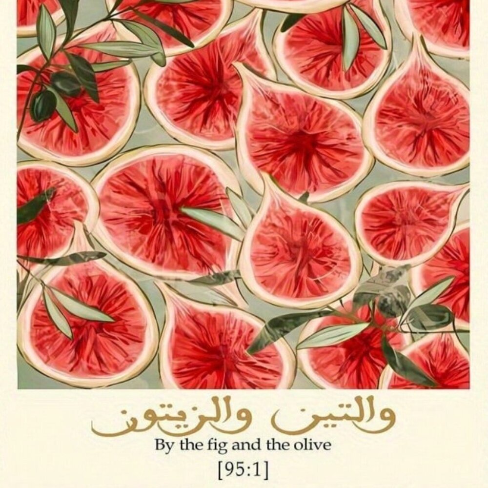 Fig and Olive - Islamic wall art - Quran art - Modern Islamic art 5X7 - Picture 5 of 5